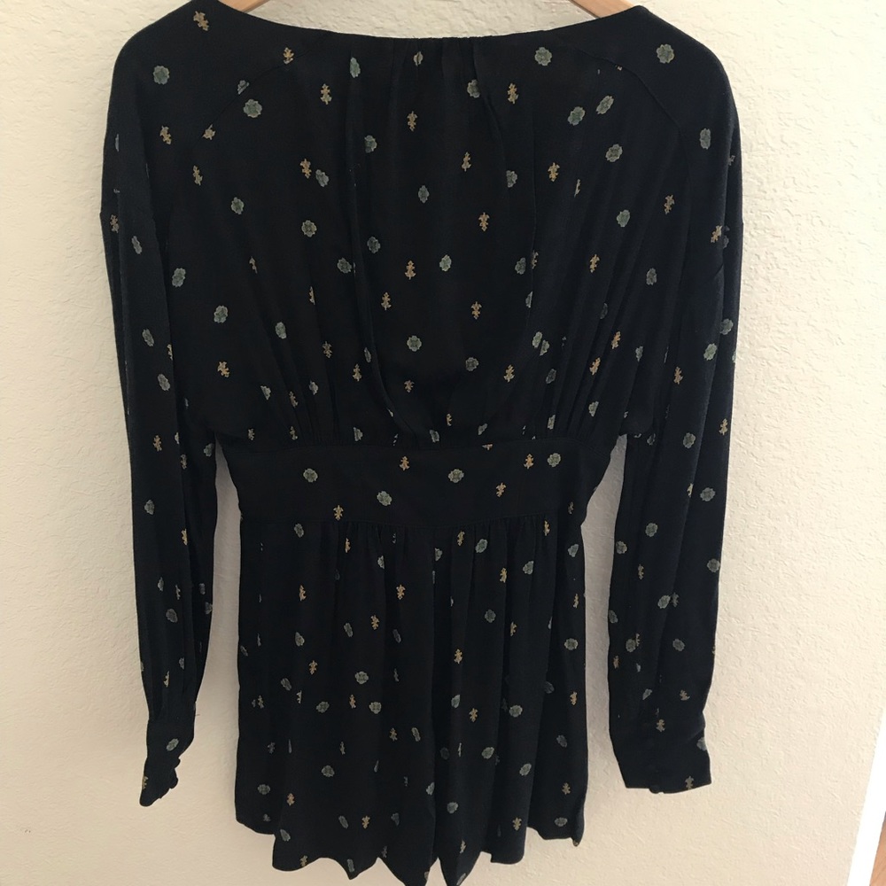 Free people love grows black long sleeve romper XS - Picture 7 of 8